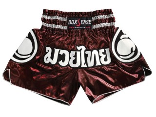 Pantalón Muay Thai Kick boxing Boxsense : BXS-101-Granate