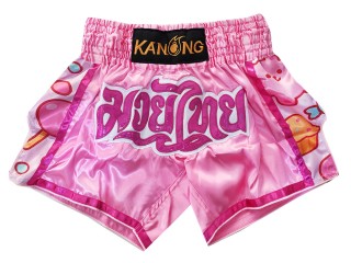 Pantalon Muay Thai Kanong : KNS-501-Rosa