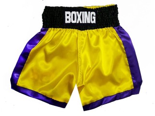 Pantalones boxeo personalizados : KNBXCUST-2050-Amarillo