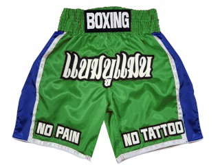 Pantalones boxeo personalizados : KNBXCUST-2051-Verde