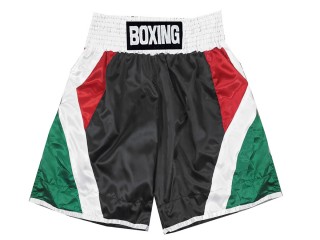 Pantalones boxeo personalizados : KNBXCUST-2053-Negro-Verde-Rojo