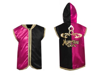 Personalizados- Kanong Chaqueta de Muay Thai : 121-Rosa-Negro