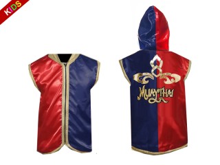 Chaqueta con capucha para niños personalizada : 121-Rojo-Azul Marino