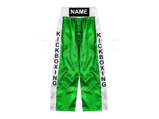 Pantalones de kickboxing personalizados : KNPANTS-001-Verde
