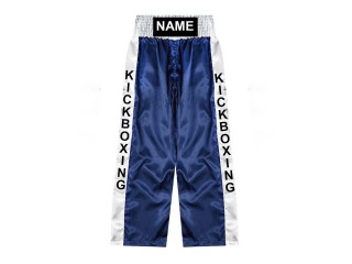 Pantalones de kickboxing personalizados : KNPANTS-001-Azul marino