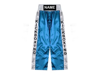 Pantalones de kickboxing personalizados : KNPANTS-001-Azul cielo