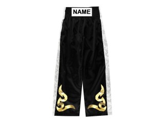Pantalones de kickboxing personalizados : KNPANTS-002-Negro