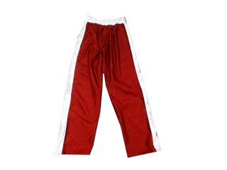 Pantalones de kickboxing personalizados : KNPANTS-004-Rojo Retro