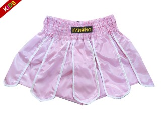Pantalones Muay Thai Kanong para niños : KNS-139-Rosa-K