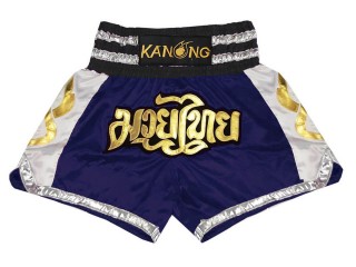 Pantalon Muay Thai Kanong : KNS-141-Azul Marino
