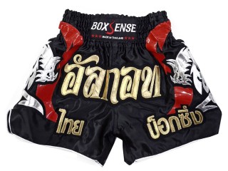Pantalones Muay Thai Personalizados : KNSCUST-1263-Negro