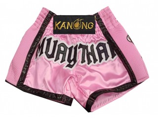 Pantalones Muay Thai Personalizados : KNSCUST-1276-Rosa