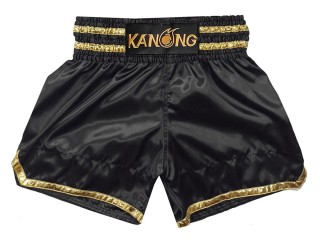 Pantalones Muay Thai Personalizados : KNSCUST-1278-Negro