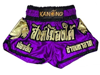 Pantalones Muay Thai Personalizados : KNSCUST-1280-Púrpura