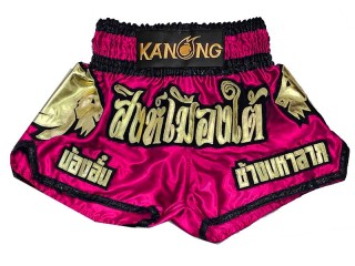 Pantalones Muay Thai Personalizados : KNSCUST-1280-Rosa