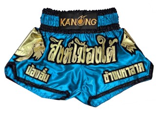 Pantalones Muay Thai Personalizados : KNSCUST-1280-Azul cielo