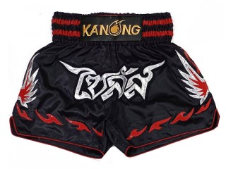 Pantalones Muay Thai Personalizados : KNSCUST-1285-Negro