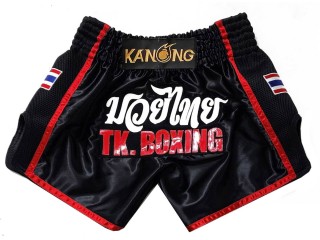 Pantalones Muay Thai Personalizados : KNSCUST-1288-Negro