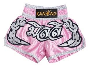 Pantalones Muay Thai Personalizados : KNSCUST-1294-Rosa