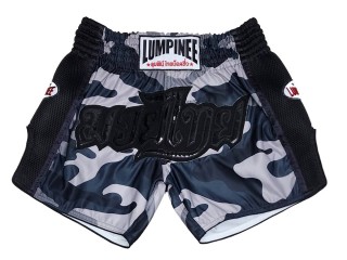 Pantalones Muay Thai Lumpinee : LUM-052-Negro-Camuflaje