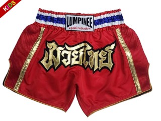 Pantalon Muay Thai Niño Lumpinee : LUMRTO-006-Rojo-K