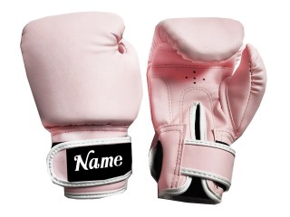 Guantes de Muay Thai para niños personalizados : KNGCUST-KIDS-438 Rosa
