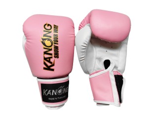 Guantes de Muay Thai Kanong : Rosa claro