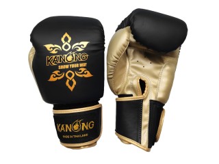 Guantes de Muay Thai Kanong : Thai Power Negro/Oro