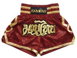 Pantalones Muay Thai Kanong  : KNS-121-Rojo marrón