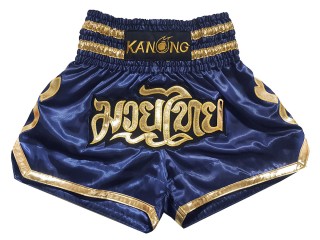 Pantalones Muay Thai Kanong  : KNS-121-Azul marino