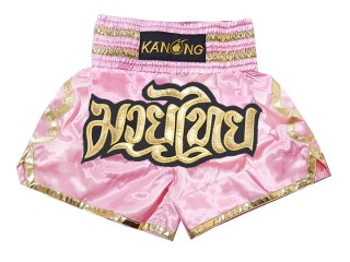 Pantalones Muay Thai Kanong  : KNS-121-Rosado