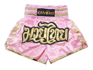 Pantalones Muay Thai Mujer Kanong  : KNS-121-Rosado
