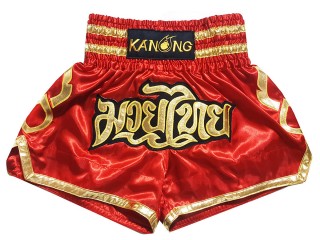 Pantalones Muay Thai Kanong  : KNS-121-Rojo