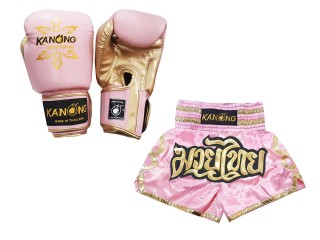 Guantes Muay Thai y Pantalones Muay Thai personalizados : 121 Rosado