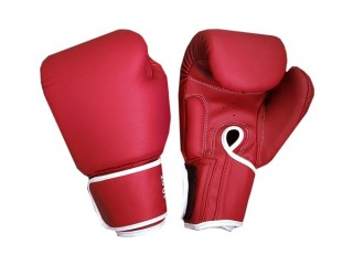 Guantes de boxeo tailandés Kanong : Clásico Rojo