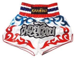 Pantalones Muay Thai Kanong  : KNS-122-Blanco