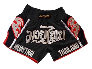 Pantalones Muay Thai Retro Kanong : KNSRTO-207-Negro