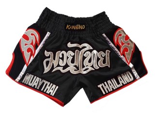 Kanong Retro Pantalones Thai mujer : KNSRTO-207-Negro