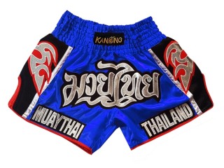 Pantalones Muay Thai Retro Kanong : KNSRTO-207-Azul