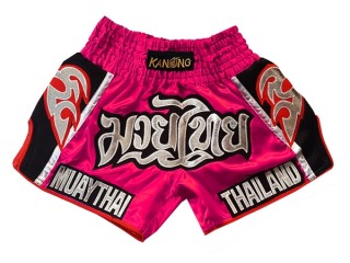 Pantalones Muay Thai Kanong para niños : KNSRTO-207-Rosado
