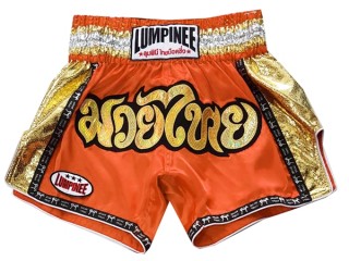 Pantalón Muay Thai Kick boxing Lumpinee : LUM-045-Naranja