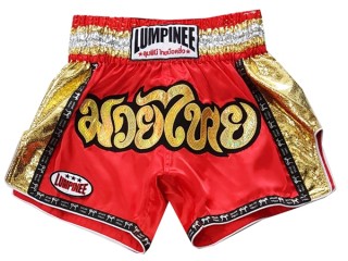 Pantalón Muay Thai Kick boxing Lumpinee : LUM-045-Rojo