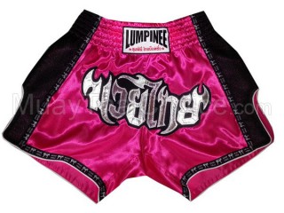 Pantalon Muay Thai Mujer Retro de Lumpinee : LUMRTO-003 Rosa