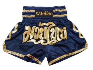 Pantalones Muay Thai Kanong : KNS-121-Azul marino-K