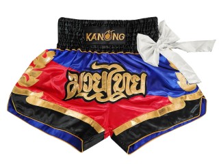 Short de Muay Thai Kanong  : KNS-130-Azul-Rojo