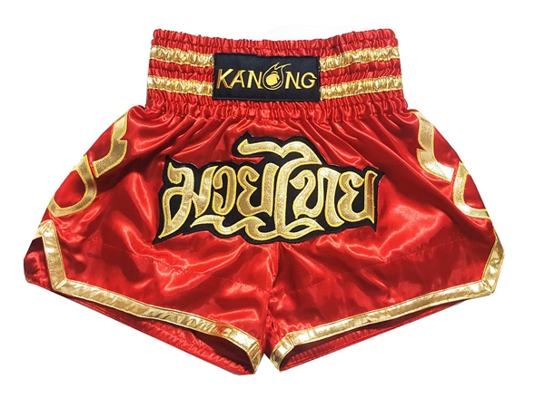 Pantalones Muay Thai Kanong  : KNS-121-Rojo
