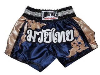 Pantalones Muay Thai Lumpinee : LUM-043-Azul marino