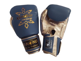 Guantes de Boxeo para Niños Kanong : Thai Power Azul marino/Oro
