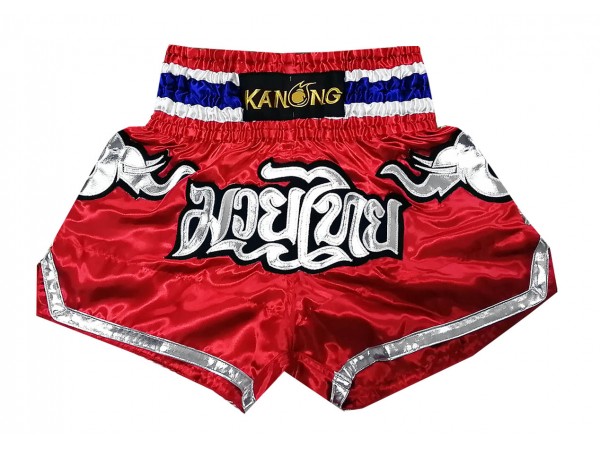 Pantalones Muay Thai Kanong : KNS-125-Rojo