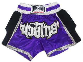 Pantalones Muay Thai Lumpinee : LUM-023-Púrpura